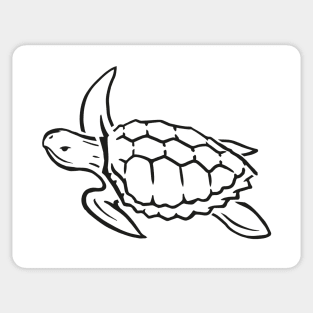 Sea Turtle Line Drawing Sticker